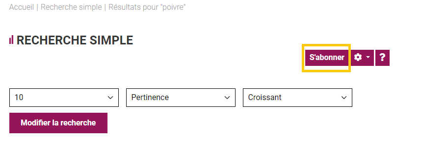 S abonner recherche pro